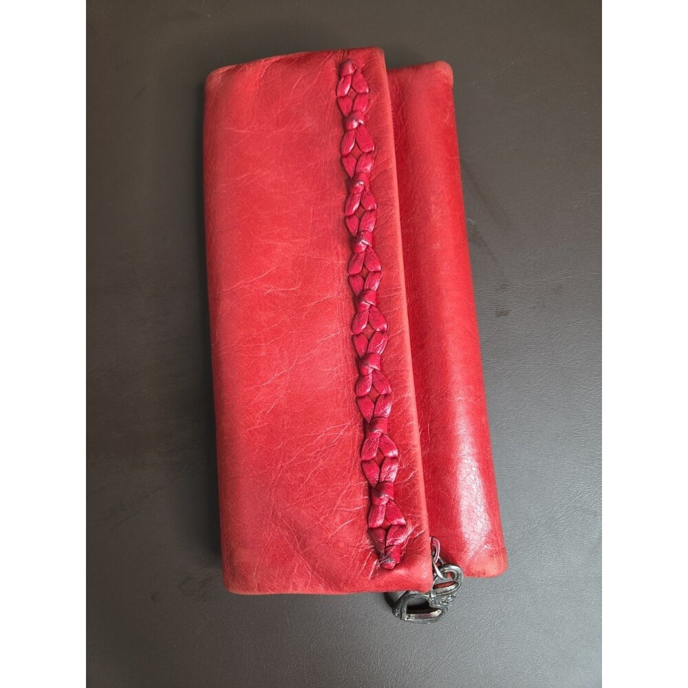 Brighton Red Leather Trifold Wallet